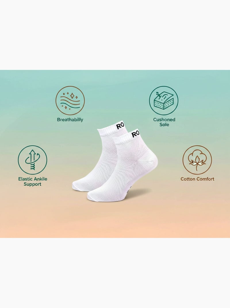 Pack de 6 Pares de Meias Curtas Quarter ROXY Branco - Kiabi