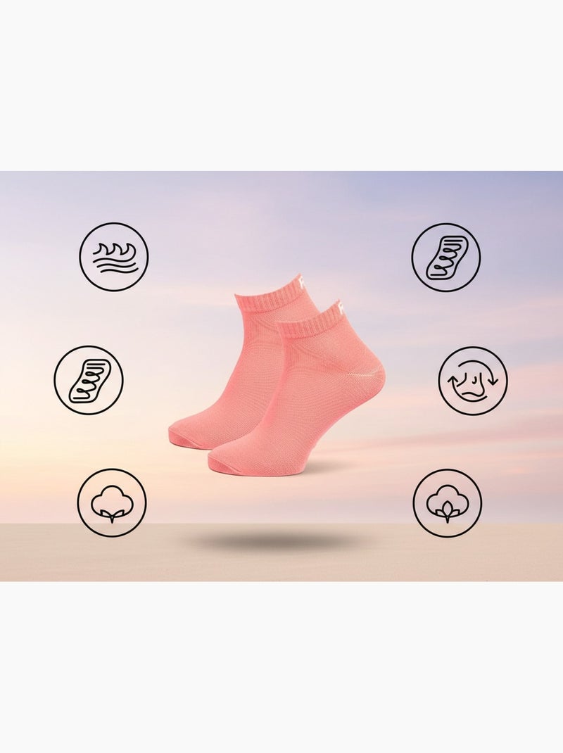 Pack de 6 Pares de Meias Curtas Quarter ROXY Branco / Rosa / Bege - Kiabi
