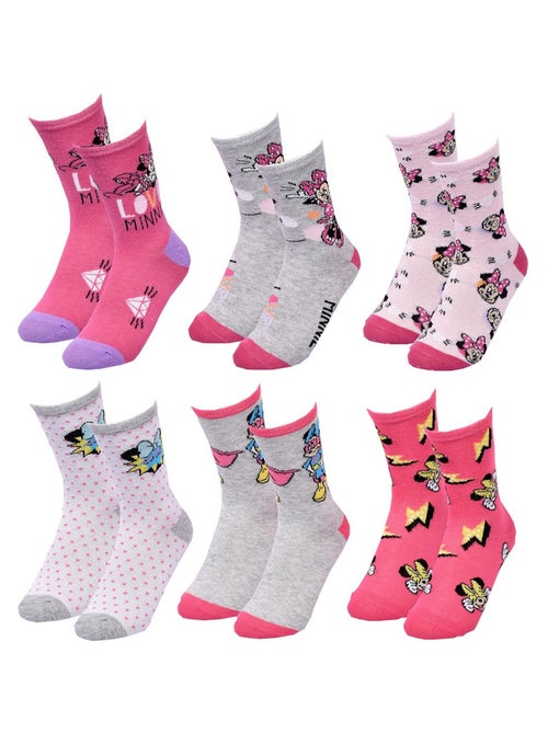 Pack de 6 Pares Meias Rapariga DISNEY MINNIE - Kiabi