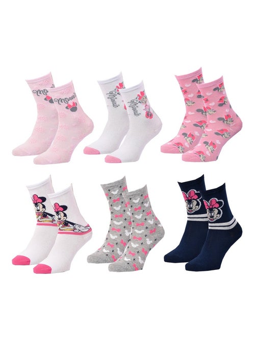 Pack de 6 Pares Meias Rapariga DISNEY MINNIE - Kiabi