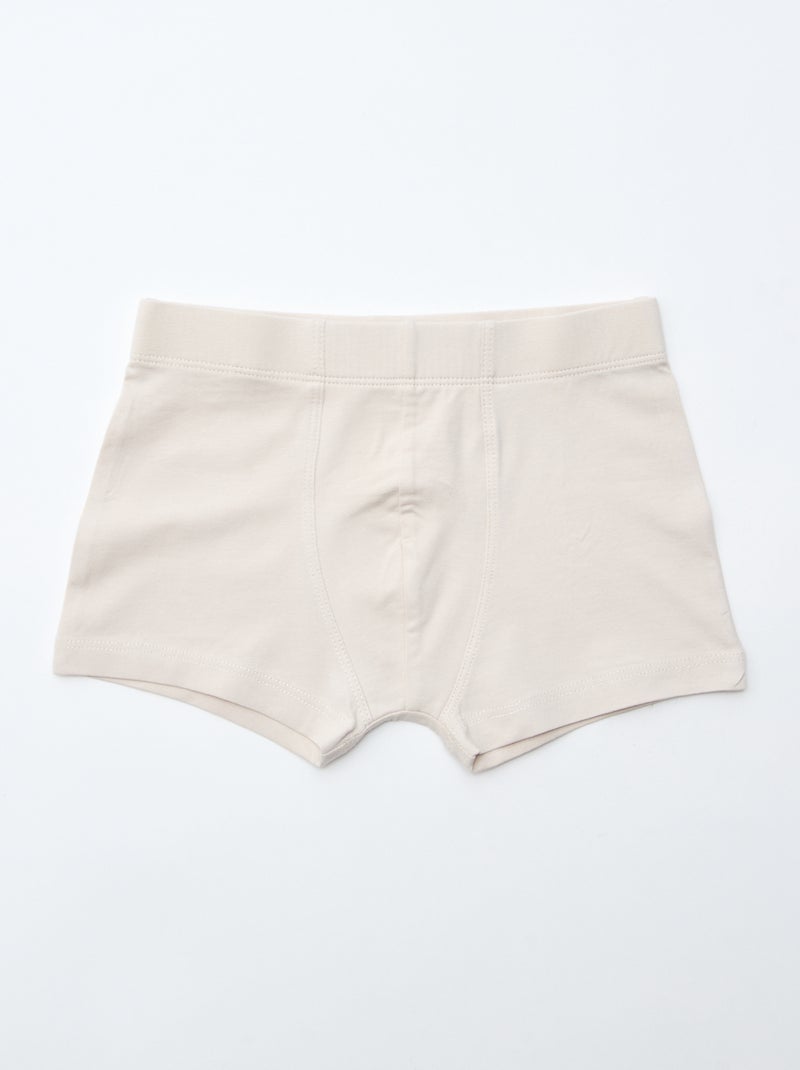 Pack de 7 boxers em algodão Bege - Kiabi