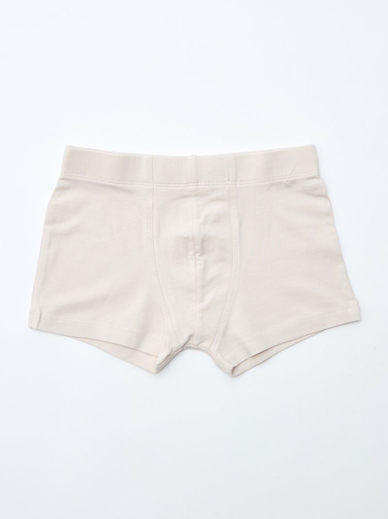 Pack de 7 boxers em algodão Bege - Kiabi