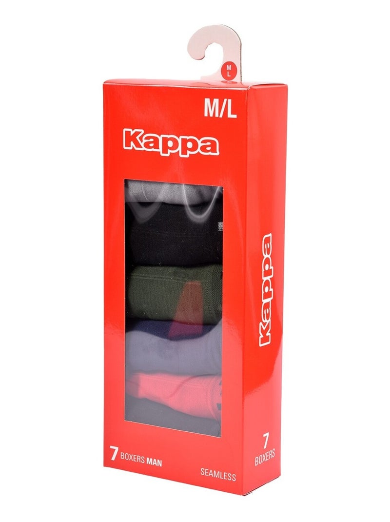 Pack de 7 Cuecas Boxer Sem Costuras KAPPA SEAMLESS0508 Preto Multicolorido Cinza - Kiabi