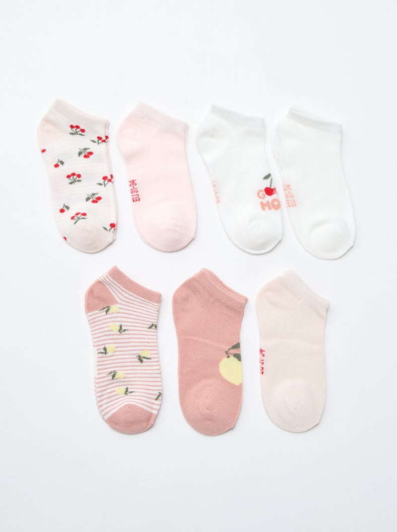Pack de 7 pares de meias invisíveis Azul - Kiabi