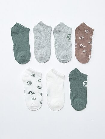 Pack de 7 pares de meias invisíveis