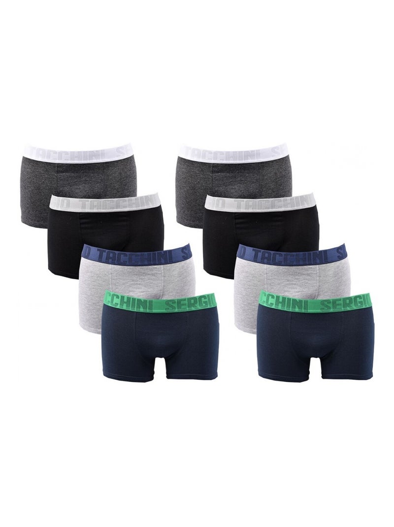 Pack de 8 cuecas boxer Homem SERGIO TACCHINI Multicolorido - Kiabi