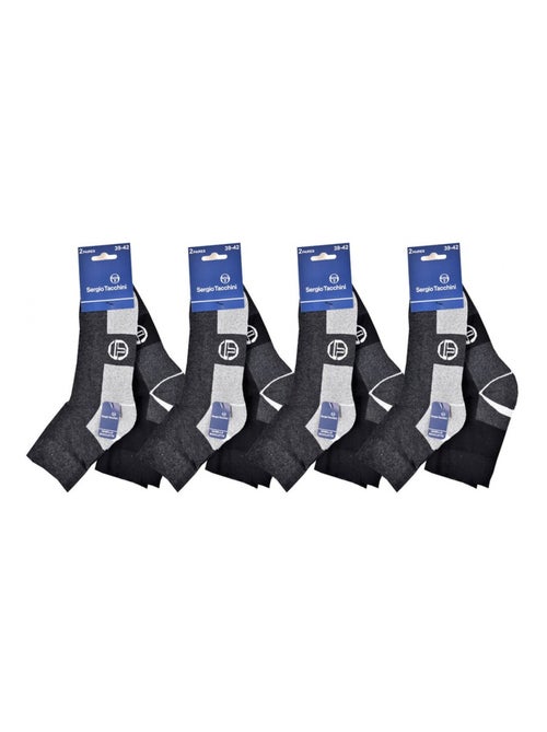 Pack de 8 meias homem QUARTER SERGIO TACCHINI - Kiabi Pack de 8 meias homem QUARTER SERGIO TACCHINI - Kiabi