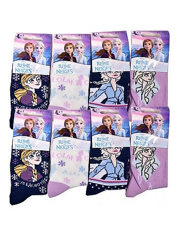 Pack de 8 meias rapariga LA REINE DES NEIGES