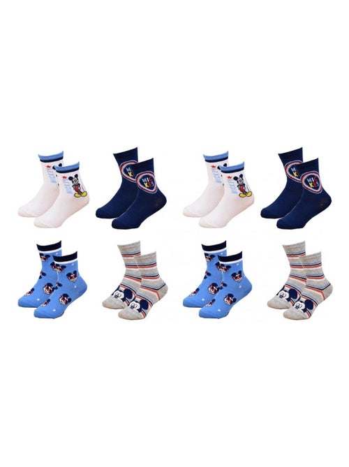 Pack de 8 Meias Rapaz DISNEY MICKEY MOUSE - Kiabi Pack de 8 Meias Rapaz DISNEY MICKEY MOUSE - Kiabi