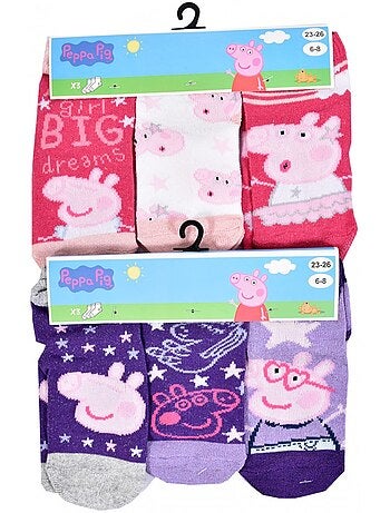 Pack de 9 meias criança Peppa Pig fantasia sortido