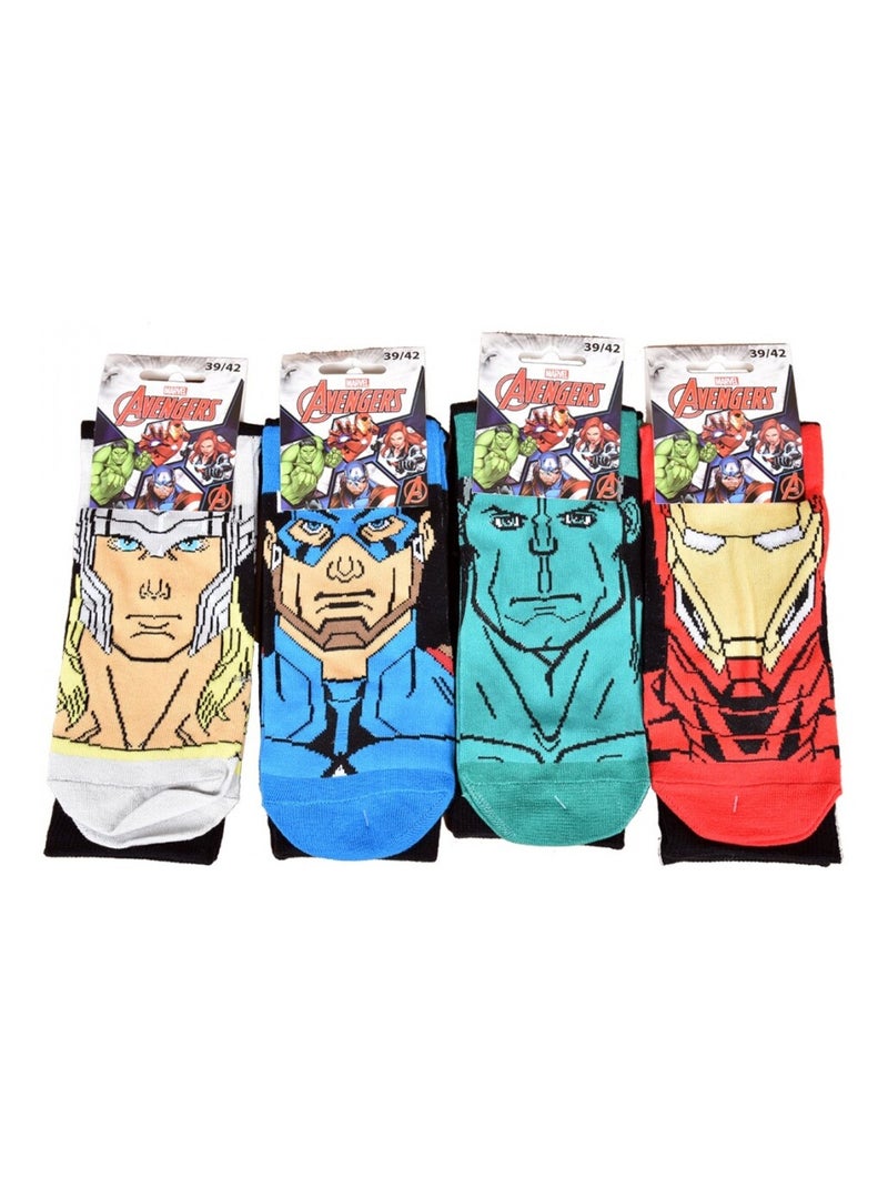Pack de 9 Meias Homem AVENGERS Preto Multicolorido Cinza - Kiabi