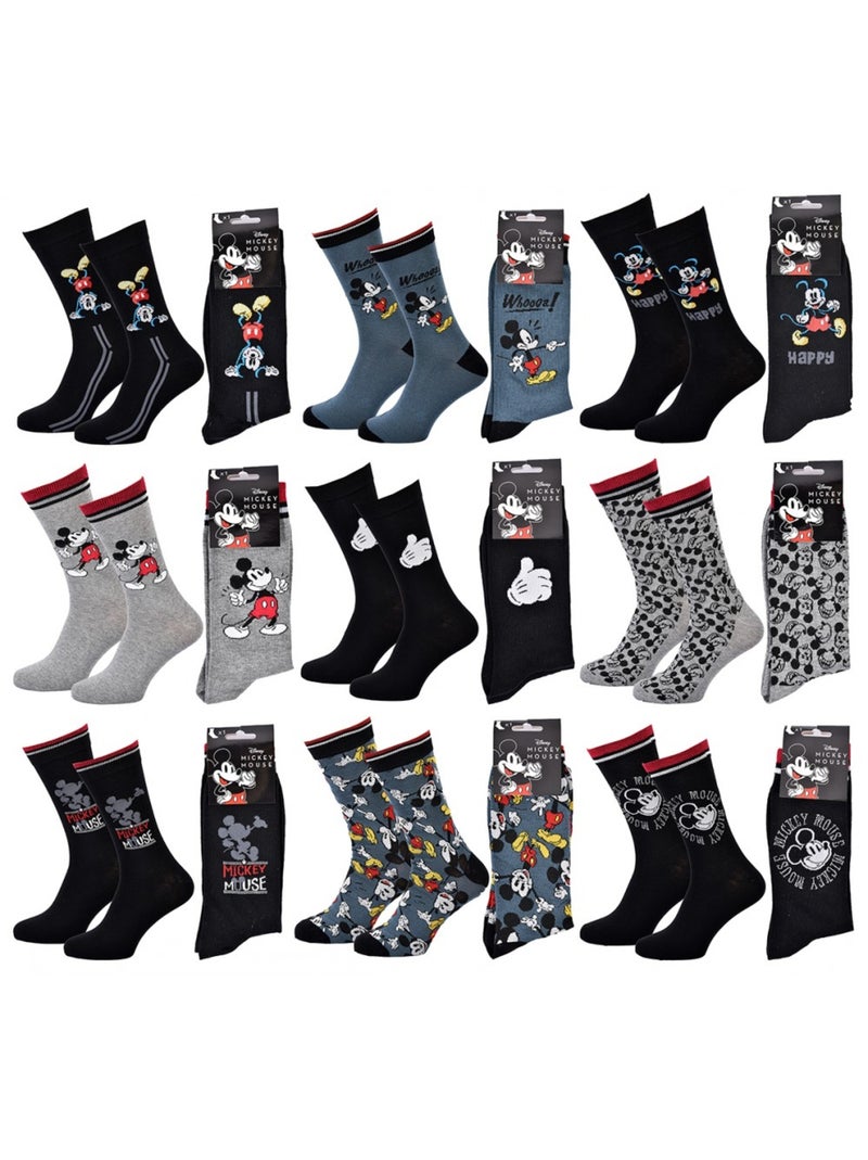 Pack de 9 Meias Homem LICENCE Preto Multicolorido Cinza - Kiabi