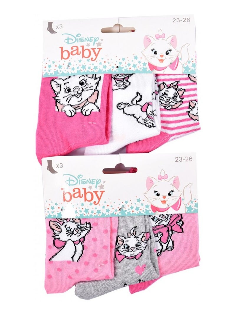 Pack de 9 Meias Rapariga DISNEY CLASSIC Branco Rosa claro Azul - Kiabi