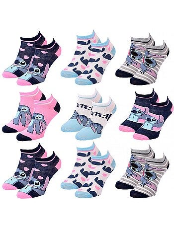 Pack de 9 Meias Rapariga DISNEY LILO E STITCH