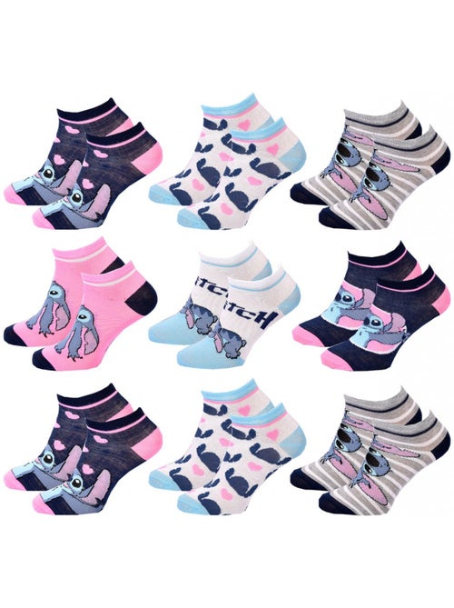Pack de 9 Meias Rapariga DISNEY LILO E STITCH - Kiabi Pack de 9 Meias Rapariga DISNEY LILO E STITCH - Kiabi