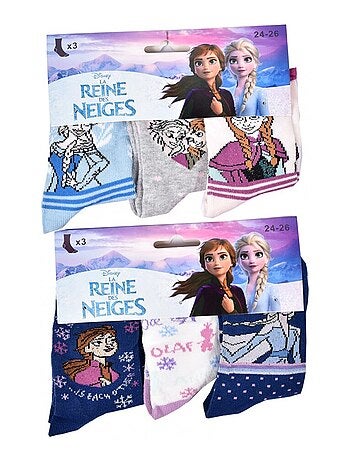 Pack de 9 Meias Rapariga LA REINE DES NEIGES