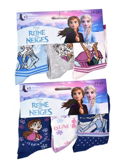 Pack de 9 Meias Rapariga LA REINE DES NEIGES - Kiabi