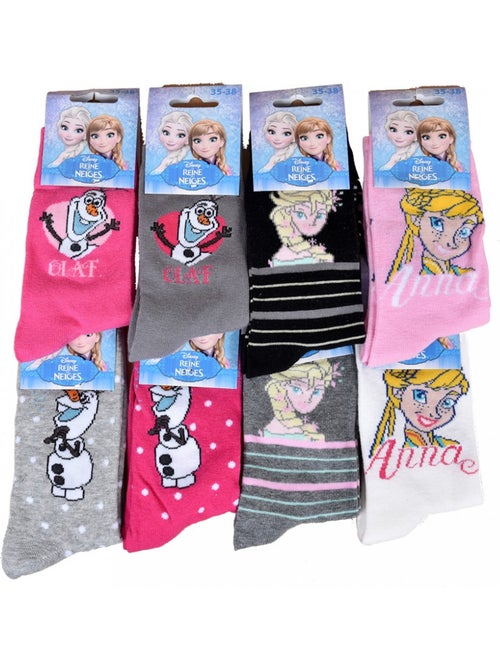 Pack de 9 Meias Rapariga LA REINE DES NEIGES - Kiabi