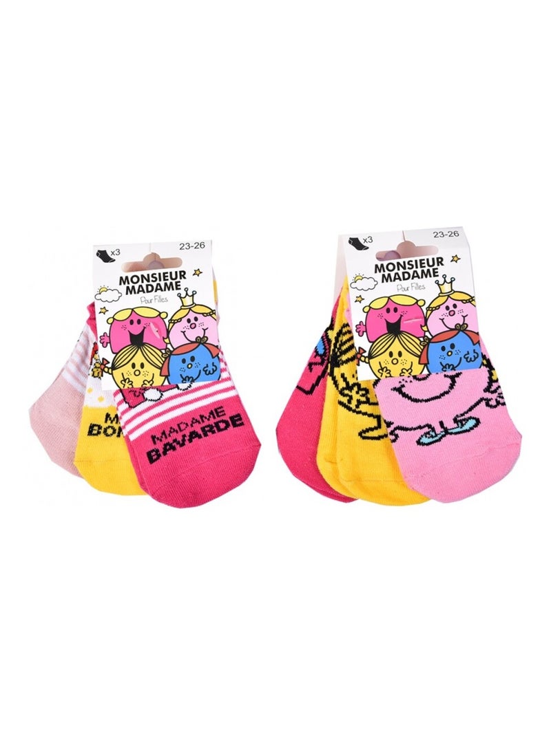 Pack de 9 Meias Rapariga MONSIEUR MADAME Cinza-rosa claro cinza - Kiabi