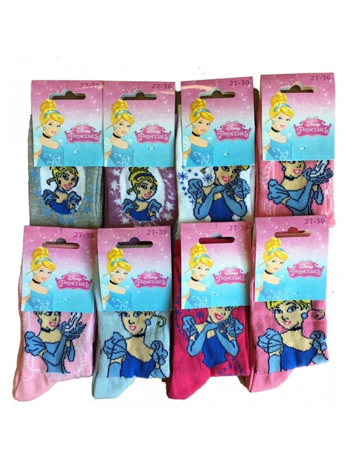 Pack de 9 meias rapariga PRINCESAS DISNEY - Kiabi