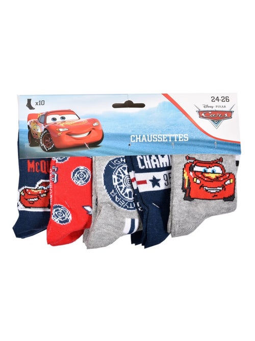 Pack de 9 Meias Rapaz CARS - Kiabi Pack de 9 Meias Rapaz CARS - Kiabi