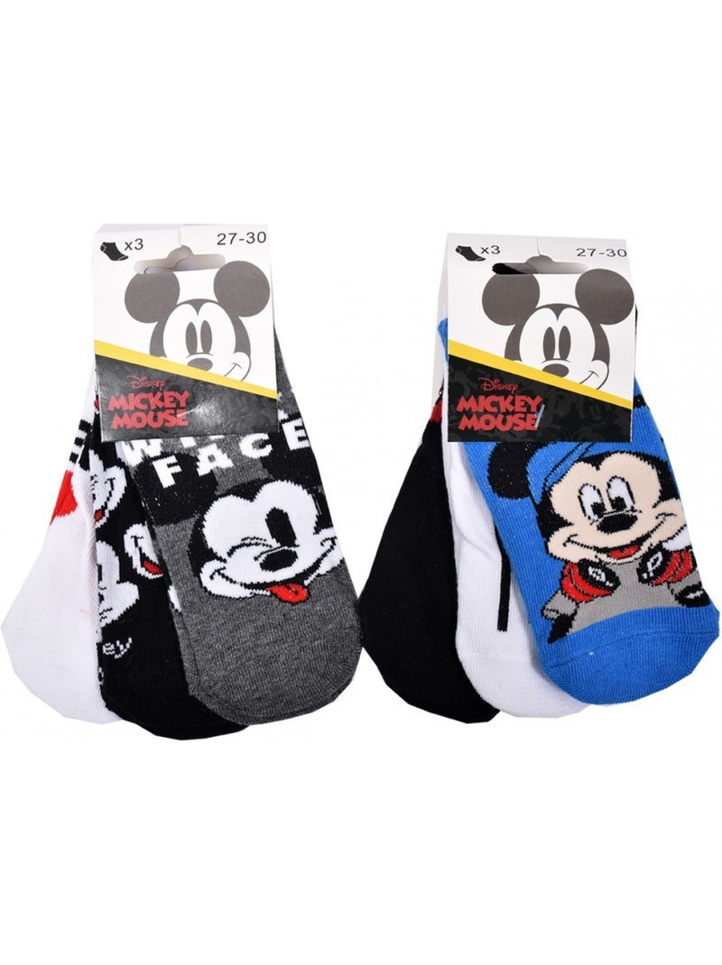 Pack de 9 Meias Rapaz DISNEY MICKEY MOUSE Branco Multicolor Preto - Kiabi