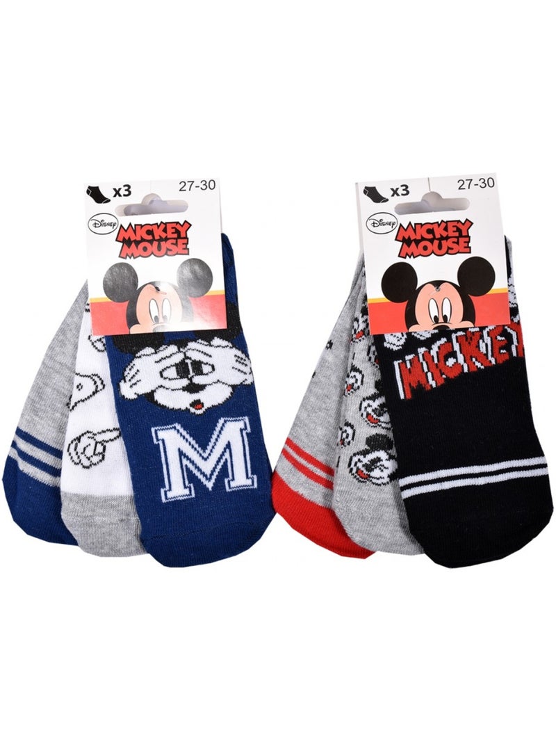 Pack de 9 Meias Rapaz DISNEY MICKEY MOUSE Branco Multicolor Preto - Kiabi