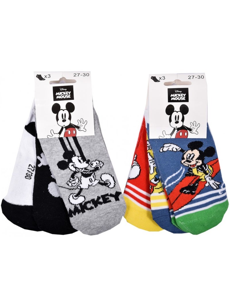 Pack de 9 Meias Rapaz DISNEY MICKEY MOUSE Branco Multicolor Preto - Kiabi
