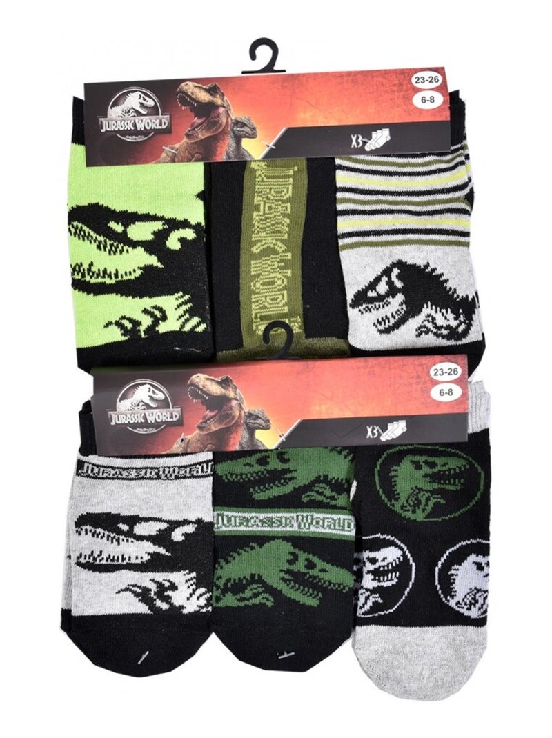 Pack de 9 Meias Rapaz JURASSIC WORLD Azul-cinza claro Cinza - Kiabi