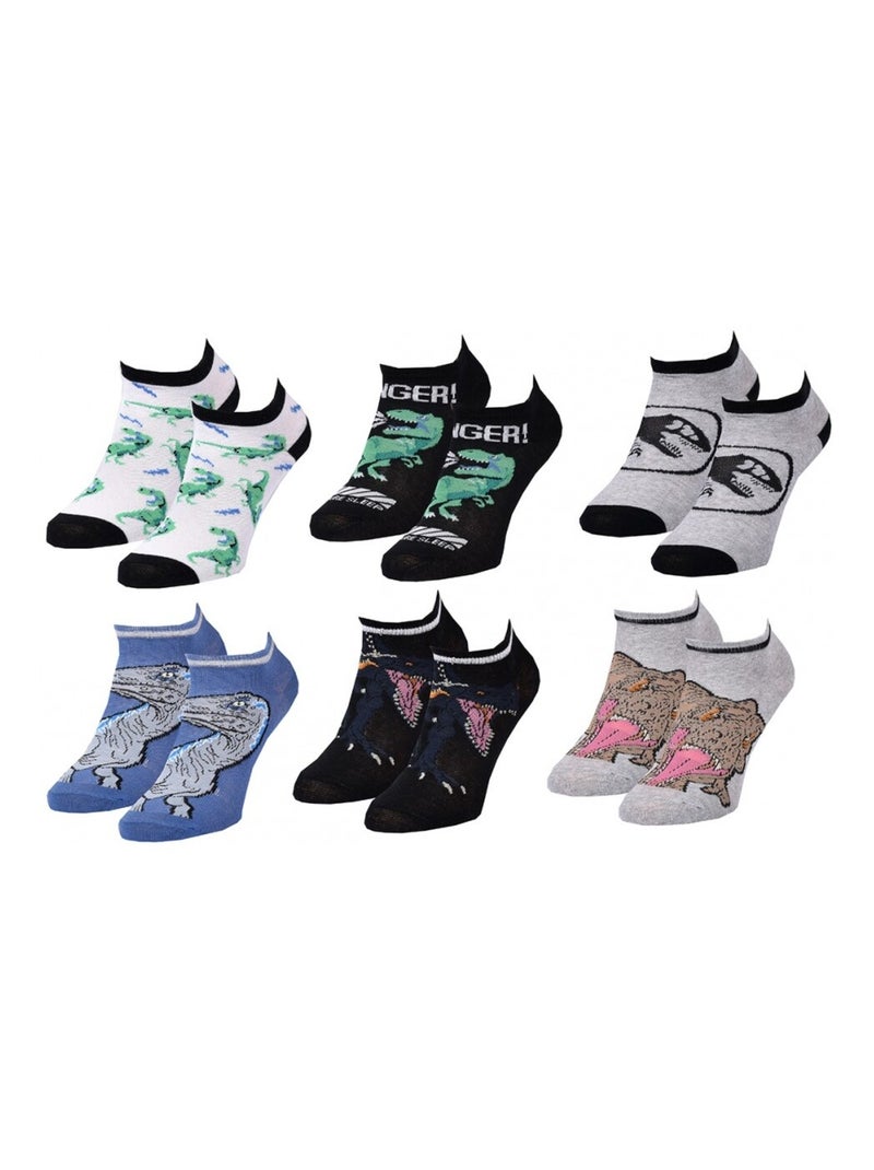 Pack de 9 Meias Rapaz JURASSIC WORLD Azul-Preto Cinza - Kiabi