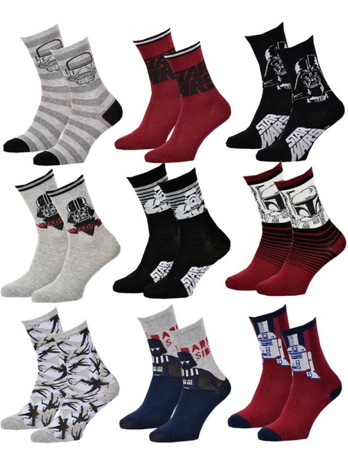 Pack de 9 Meias Rapaz STAR WARS - Kiabi Pack de 9 Meias Rapaz STAR WARS - Kiabi