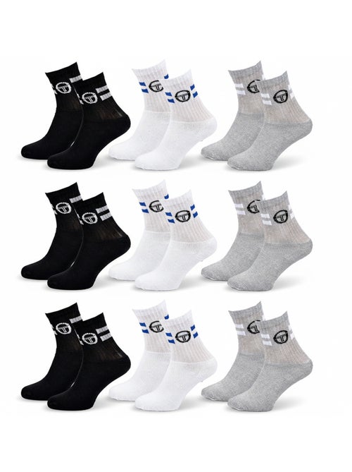 Pack de 9 Pares Meias Criança Tennis Crew SERGIO TACCHINI - Kiabi Pack de 9 Pares Meias Criança Tennis Crew SERGIO TACCHINI - Kiabi