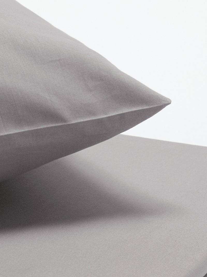Pack de cama para 1 pessoa - Capa de edredão + 1 fronha Cinza - Kiabi
