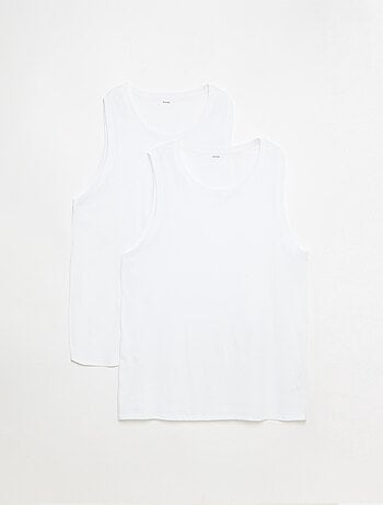 Pack de camisolas de alças em malha jersey - 2 peças