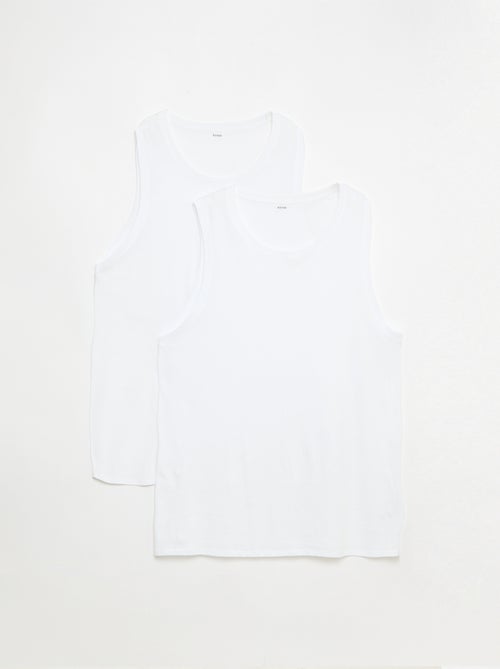 Pack de camisolas de alças em malha jersey - 2 peças - Kiabi