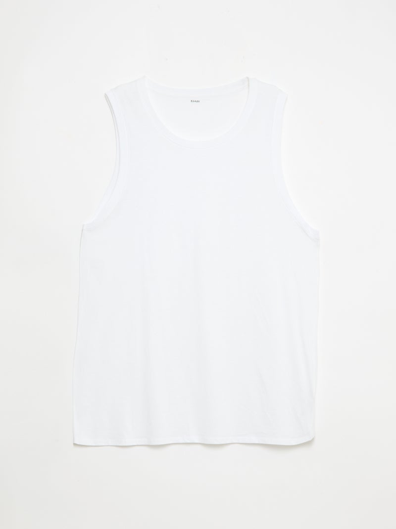 Pack de camisolas de alças em malha jersey - 2 peças Branco - Kiabi