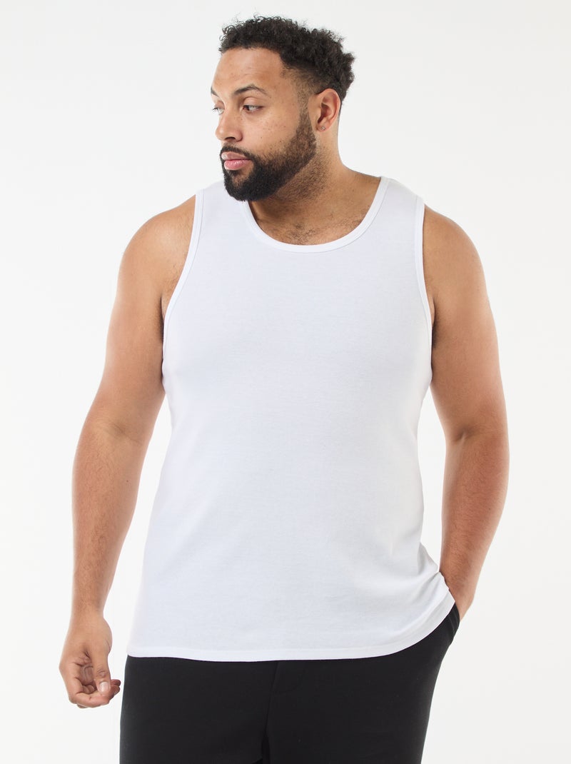 Pack de camisolas de alças em malha jersey Branco - Kiabi