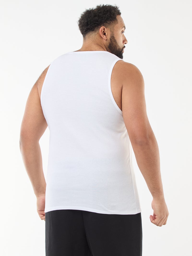 Pack de camisolas de alças em malha jersey Branco - Kiabi