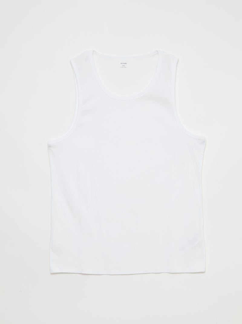 Pack de camisolas de alças em malha jersey Branco - Kiabi