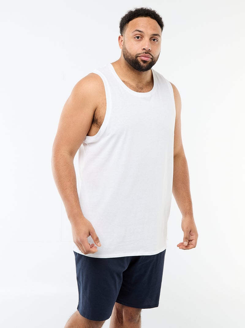 Pack de camisolas de alças em malha jersey Branco - Kiabi