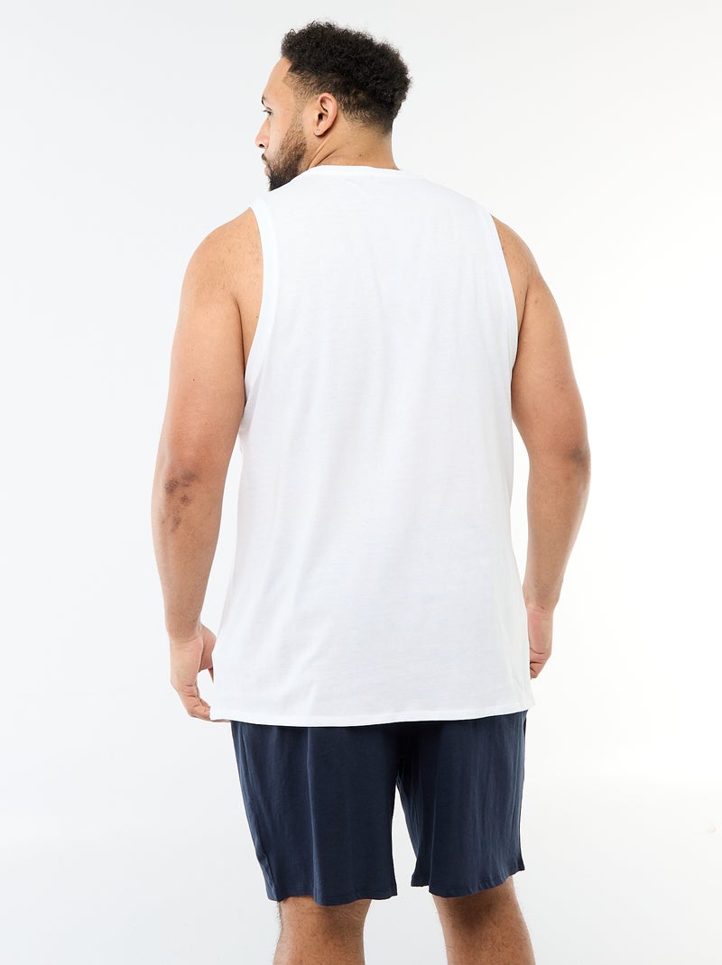 Pack de camisolas de alças em malha jersey Branco - Kiabi
