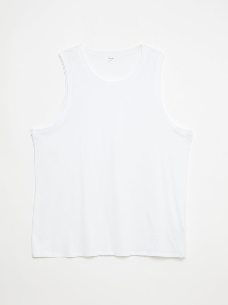 Pack de camisolas de alças em malha jersey Branco - Kiabi