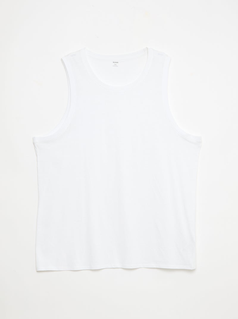 Pack de camisolas de alças em malha jersey Branco - Kiabi