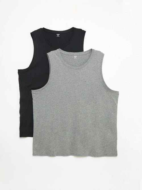 Pack de camisolas de alças em malha jersey - Kiabi