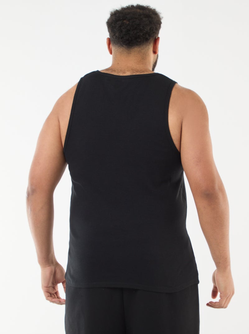 Pack de camisolas de alças em malha jersey Preto - Kiabi