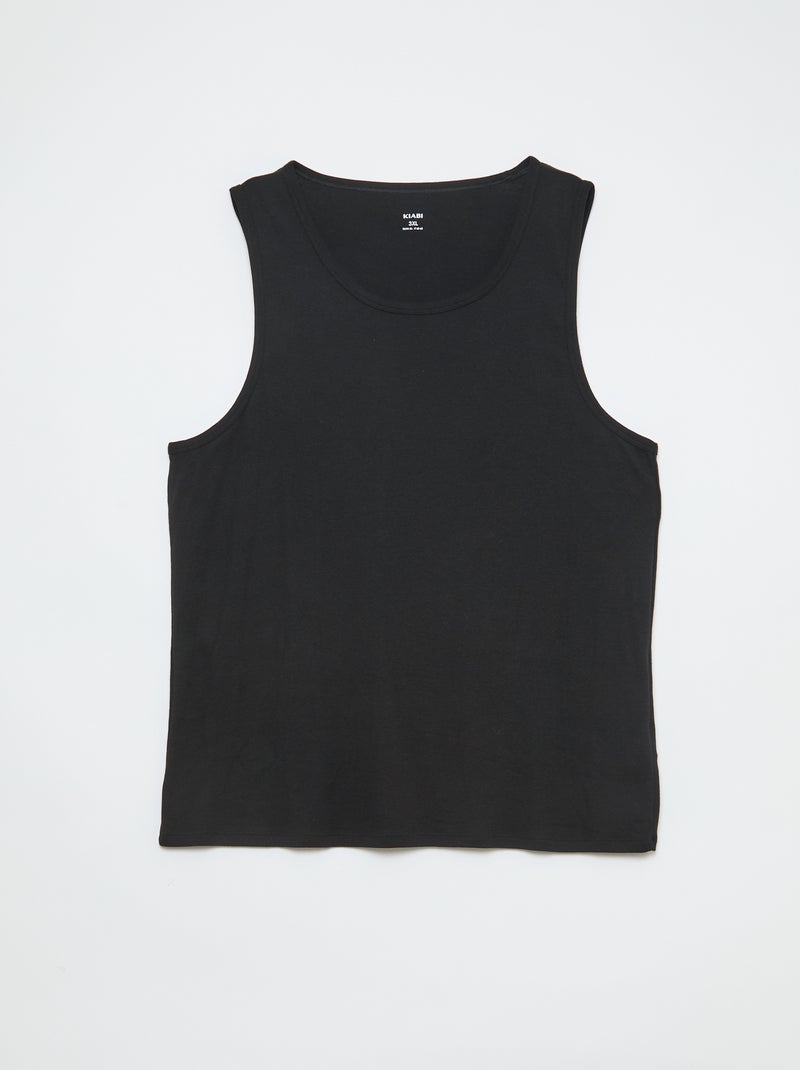 Pack de camisolas de alças em malha jersey Preto - Kiabi