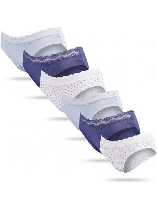 Pack de Cuecas Mulher Algodão – Conjunto de 6 OZABI - Kiabi Pack de Cuecas Mulher Algodão – Conjunto de 6 OZABI - Kiabi