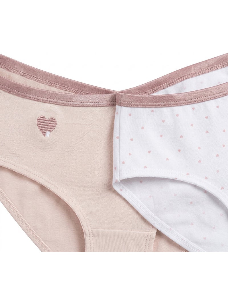 Pack de Cuecas Mulher Algodão – Conjunto de 6 OZABI Branco Rosa claro - Kiabi