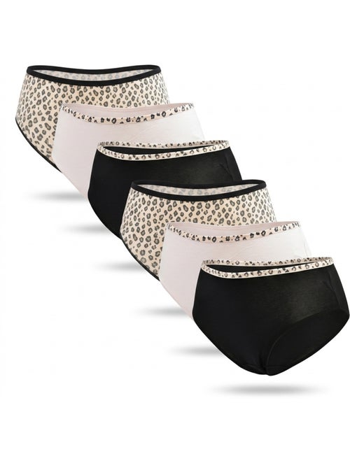 Pack de Cuecas Mulher Algodão – Conjunto de 6 OZABI - Kiabi Pack de Cuecas Mulher Algodão – Conjunto de 6 OZABI - Kiabi