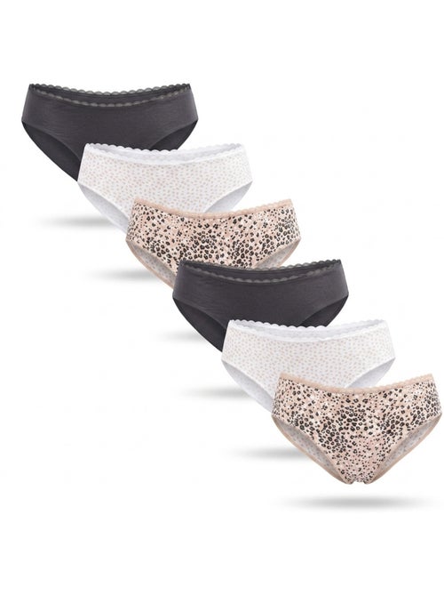 Pack de Cuecas Mulher Algodão – Conjunto de 6 OZABI - Kiabi Pack de Cuecas Mulher Algodão – Conjunto de 6 OZABI - Kiabi